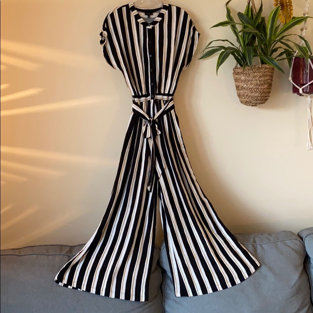 Who What Wear Striped Jumpsuit